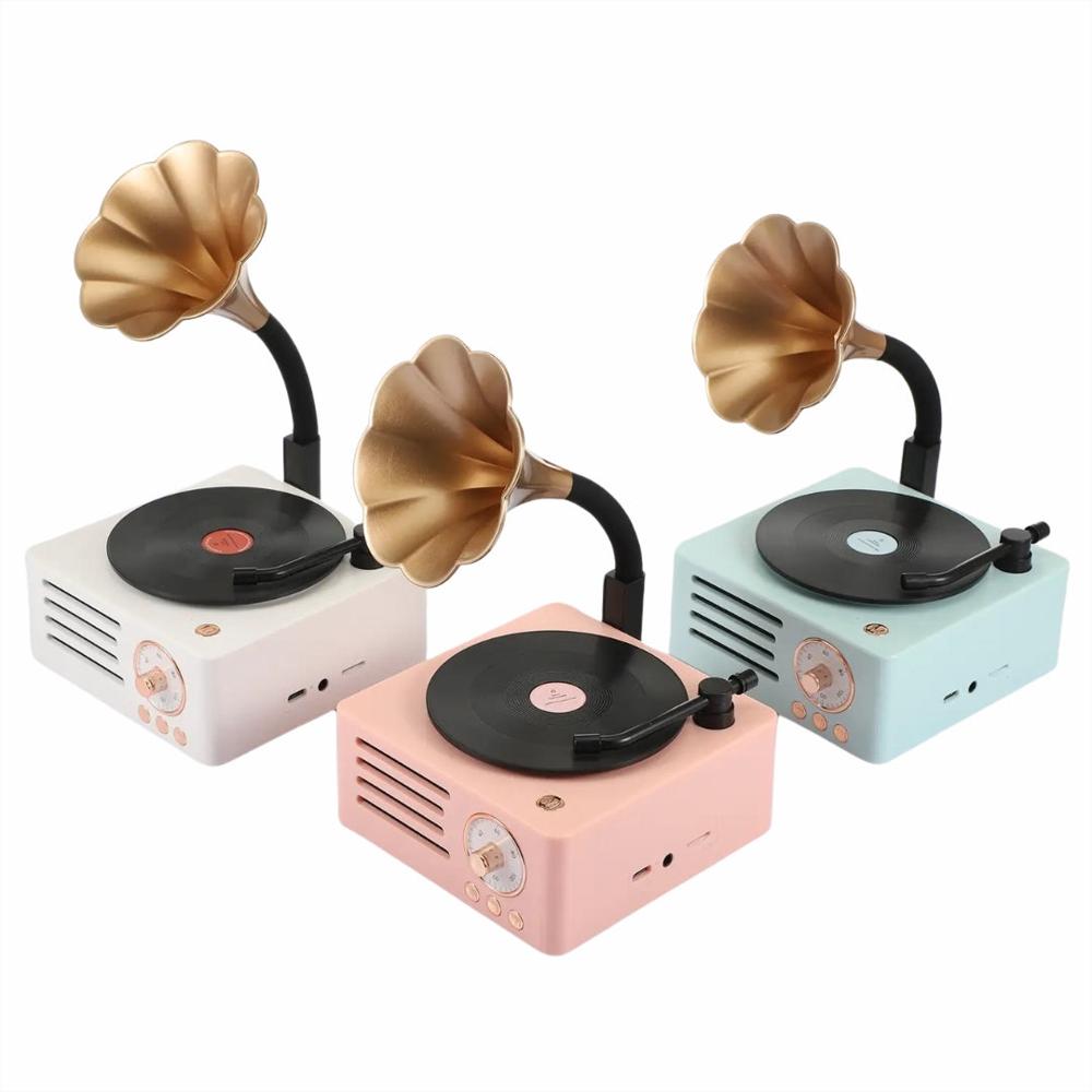 Radio Parlante Bluetooth Diseño Vintage Tocadisco T15 img #3