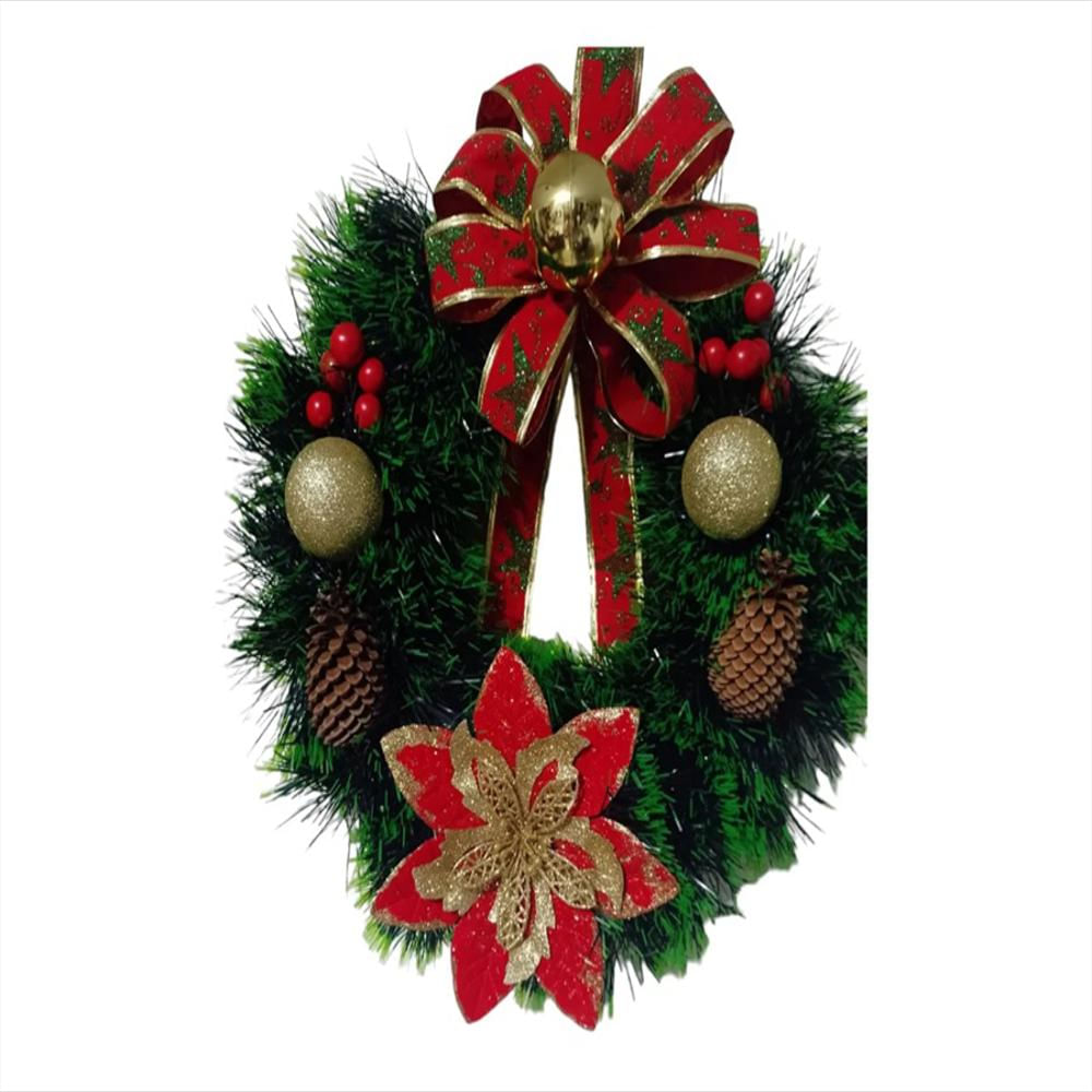 Corona De Navidad Decorada De 35 Cm img #1