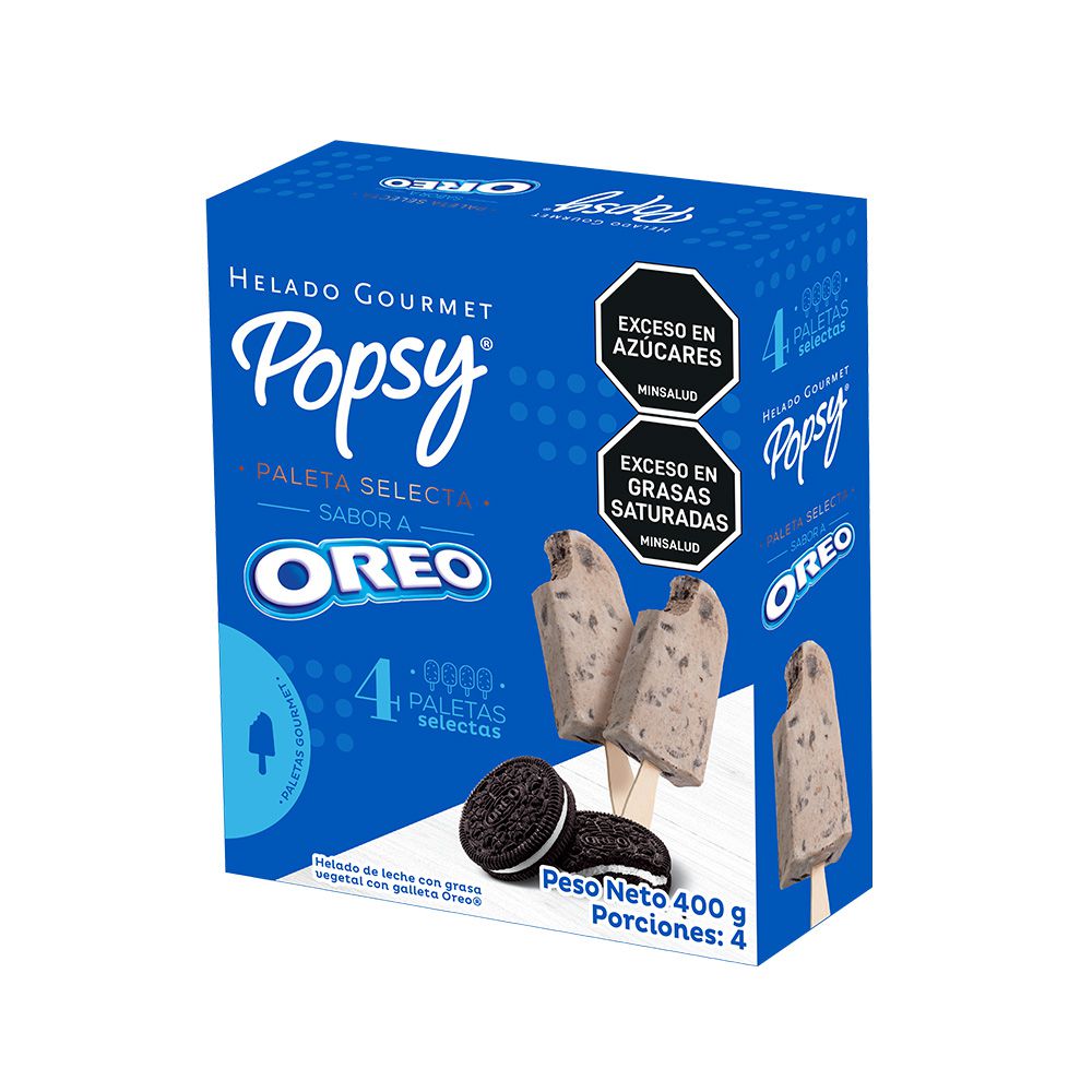 Paletas POPSY oreo pack x4und (400  gr) img #1