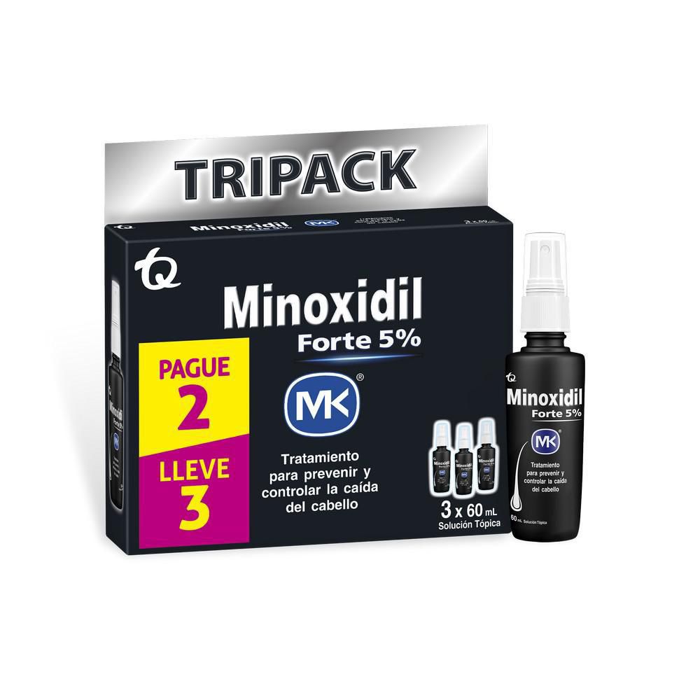 Tratamiento capilar Minoxidil Forte MK 5% TQ frasco (180  ml) img #2
