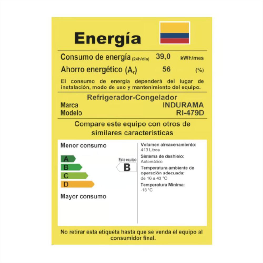 Nevera Indurama No Frost Acero Ri 479D 446 Lts img #5