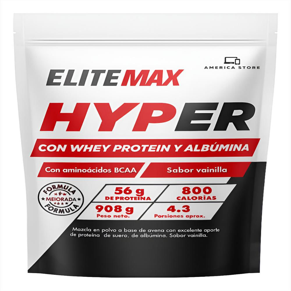 Proteina Hyper Y Albúmina Elite Max Sabor Vainilla X908g