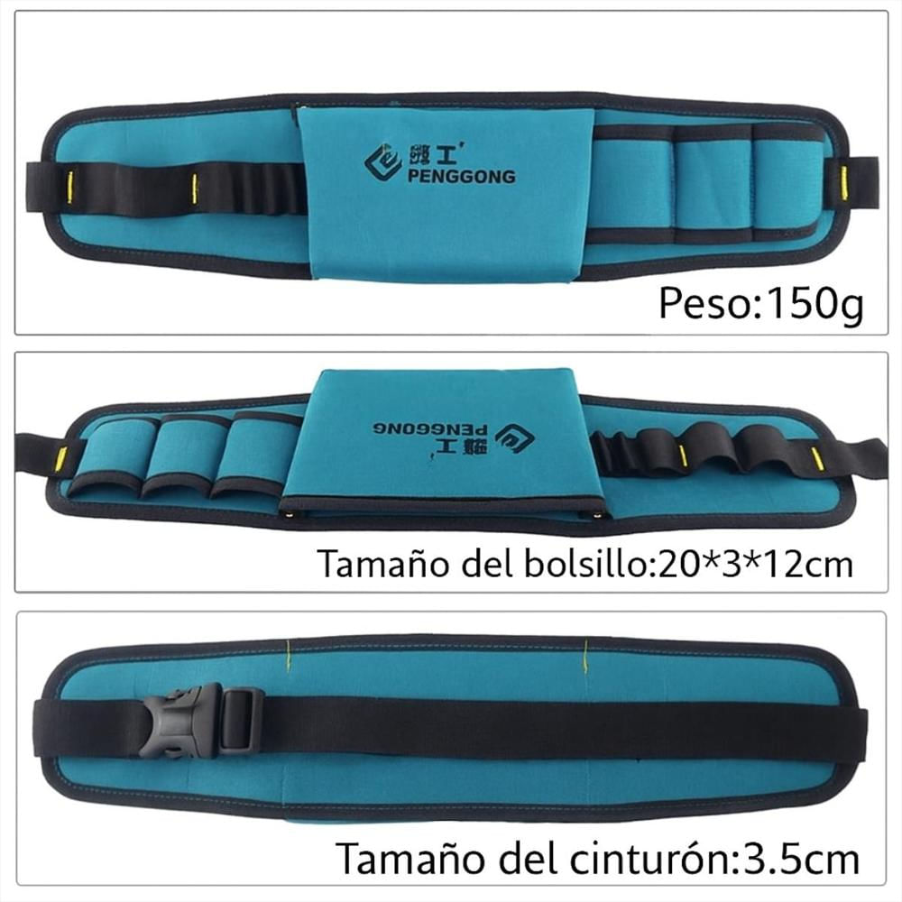 Cinturon Porta Herramientas Bolsa Ajustable Impermeable Azul img #2
