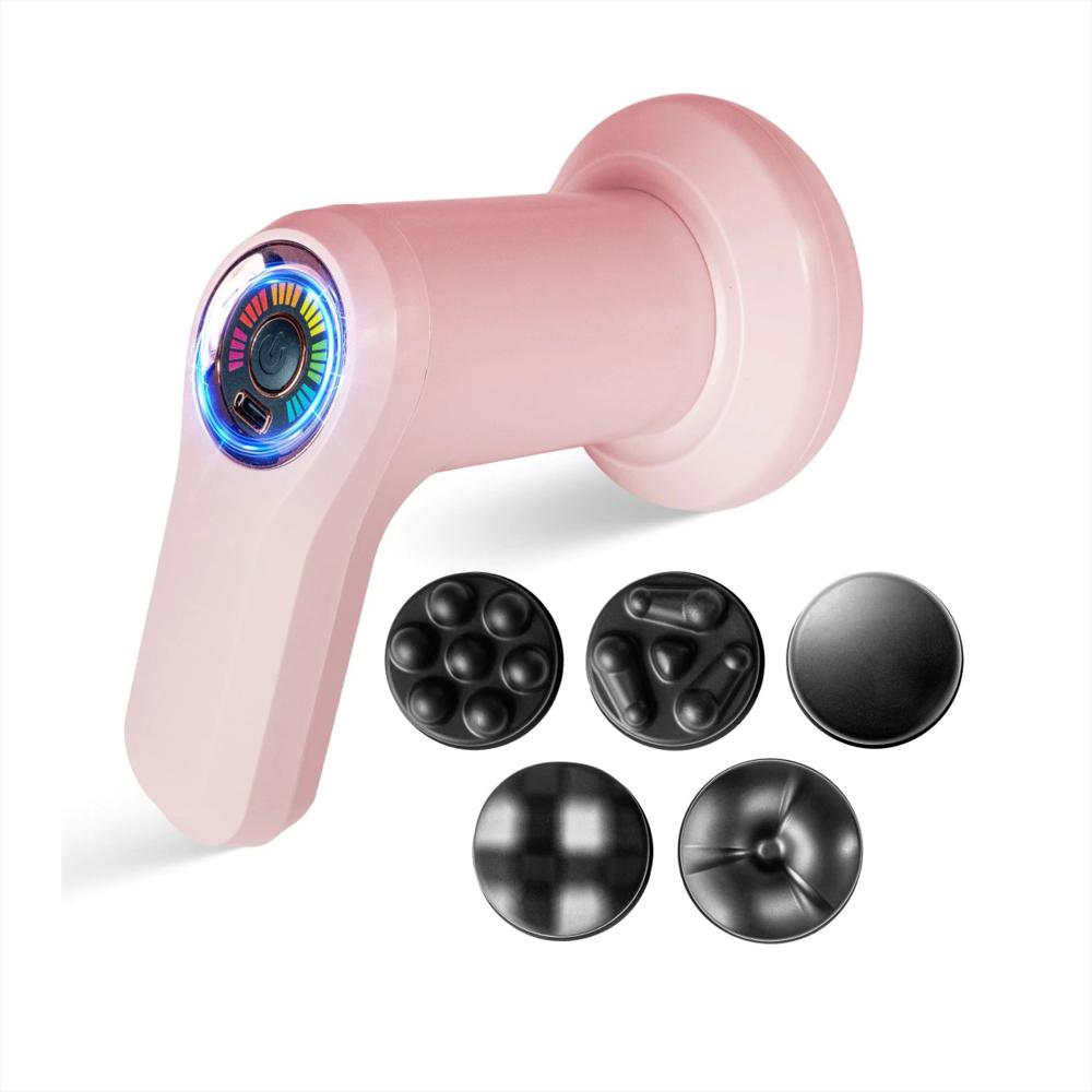 Masajeador Corporal 5 Cabezales Inalambrico 5 Carga Usb Yx 720 Rosa img #1