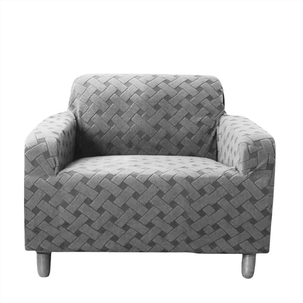 Funda Elástica Ajustable Para Sillón Individual Gris img #1