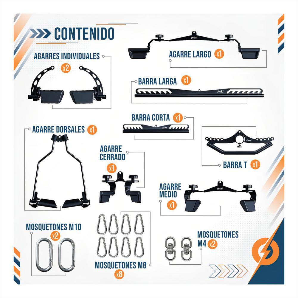 Agarres De Polea Para Gimnasio Ergonómicos Pro+ img #2