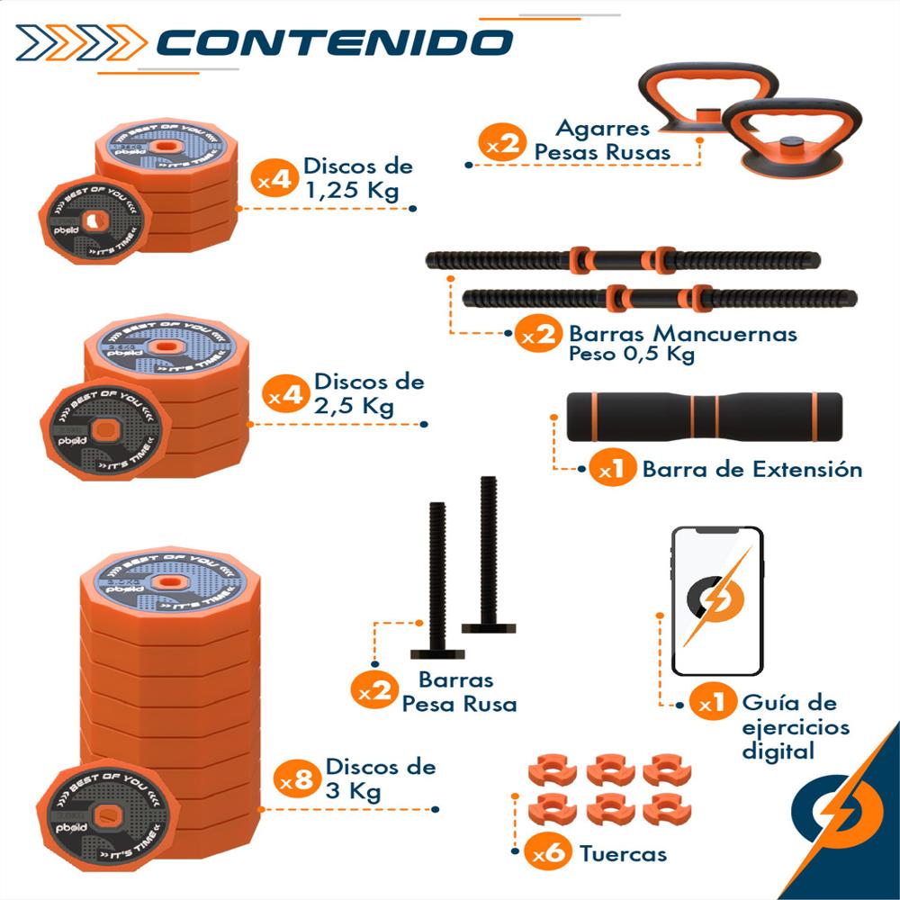 Kit Mancuernas Pesas Ajustables De 40Kg img #2