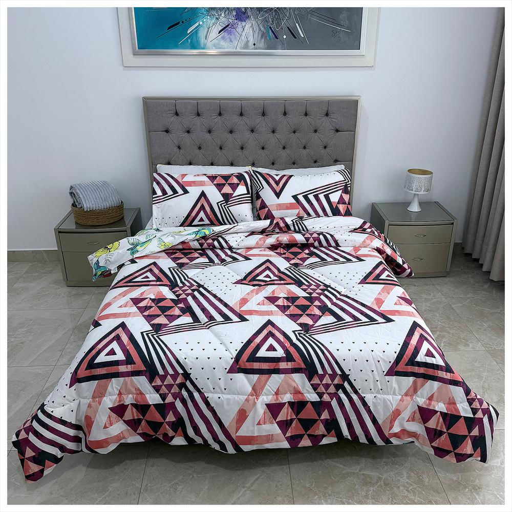 Edredón Doble Faz Pirámide Cama Doble 140X190cm img #1