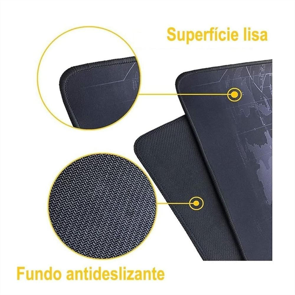 Alfombrilla Mouse Pad Escritorio Antideslizante 40X89 Cm Mapamundi img #3