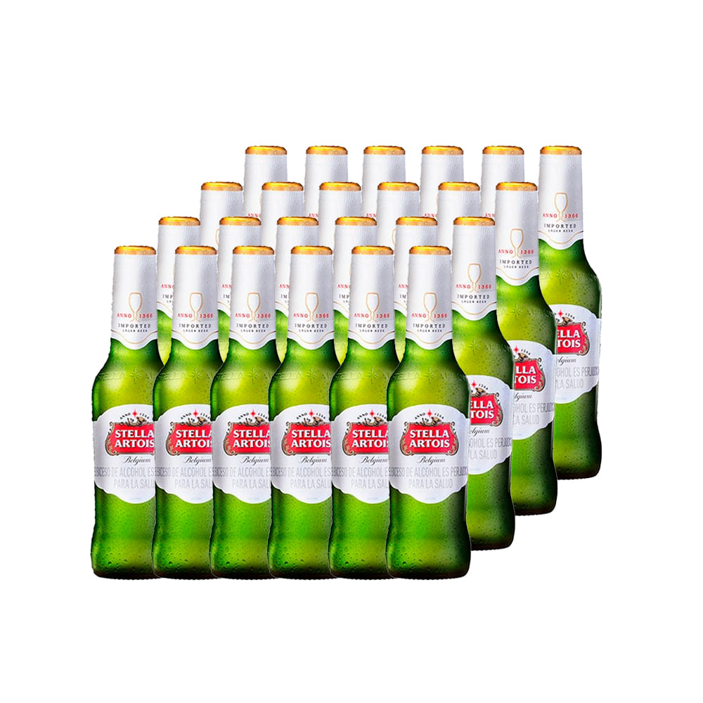 Cerveza STELLA ARTOIS botella x 24 unds (7.920 ml)