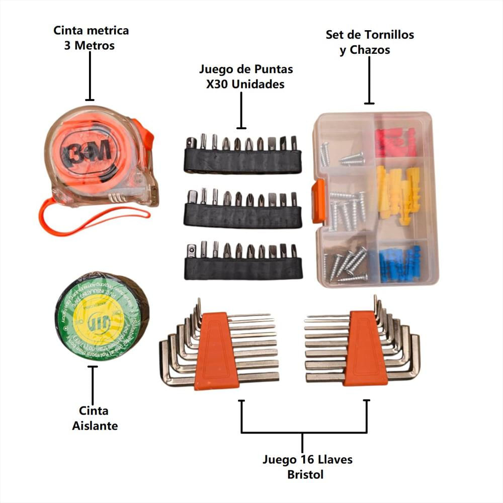 Juego De Herramientas 128 Piezas Con Estuche Multiusos img #4