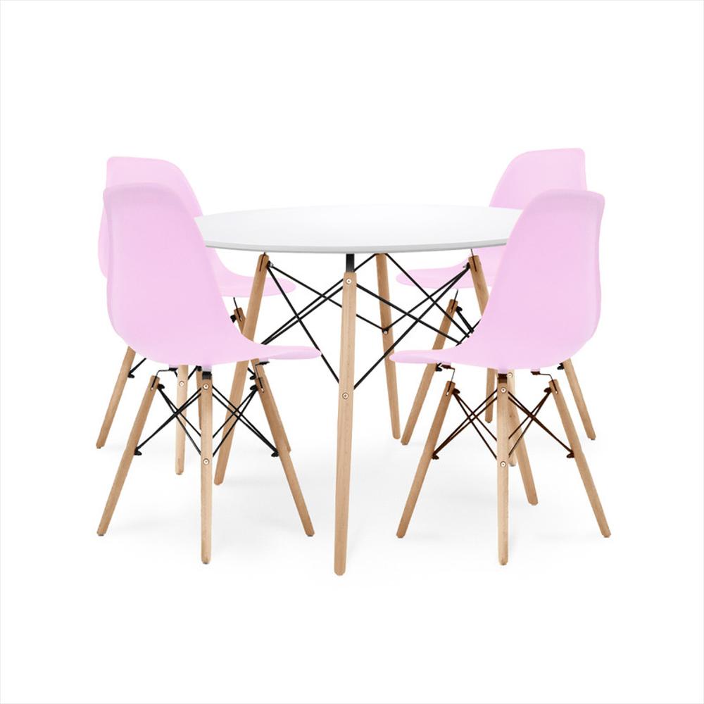Juego De Comedor Milan Rosa 4 Puestos img #1