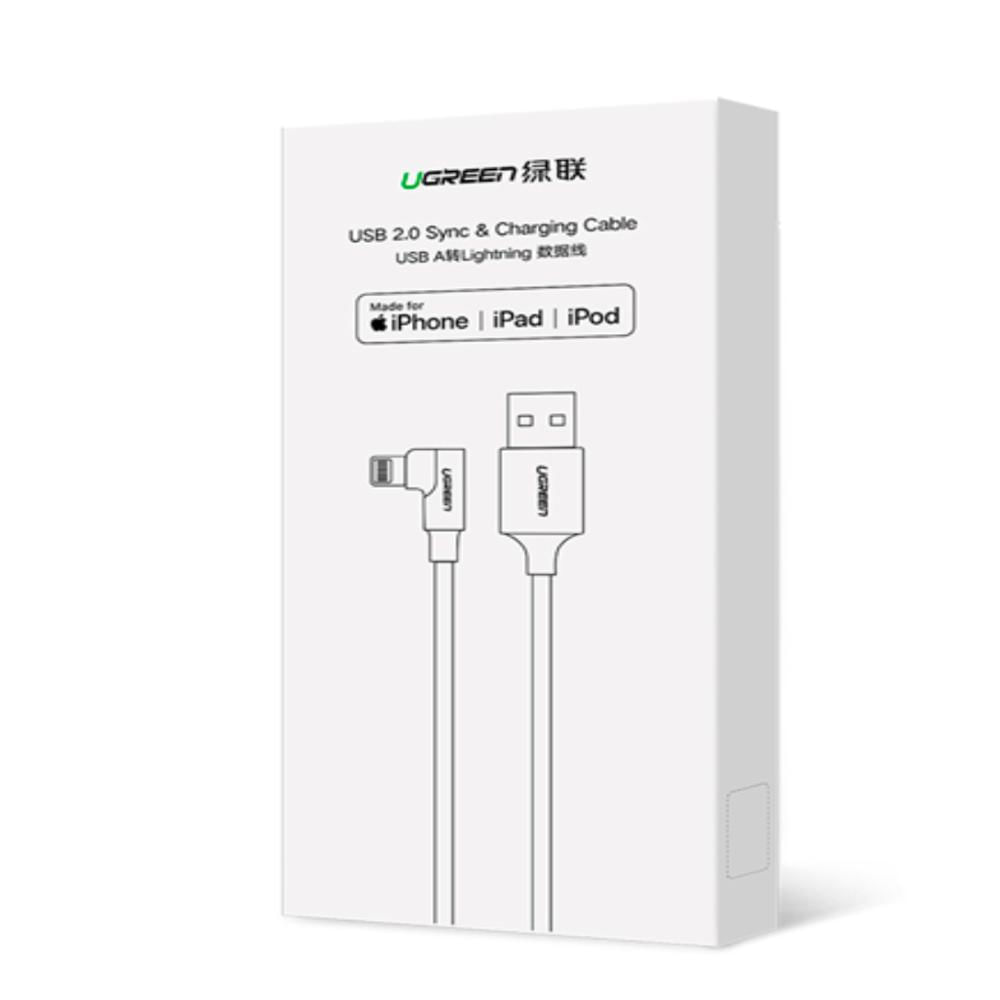 Cable Lightning A Usb 2.0 Ángulo De 90° 1Mt Ugreen 60521 img #4