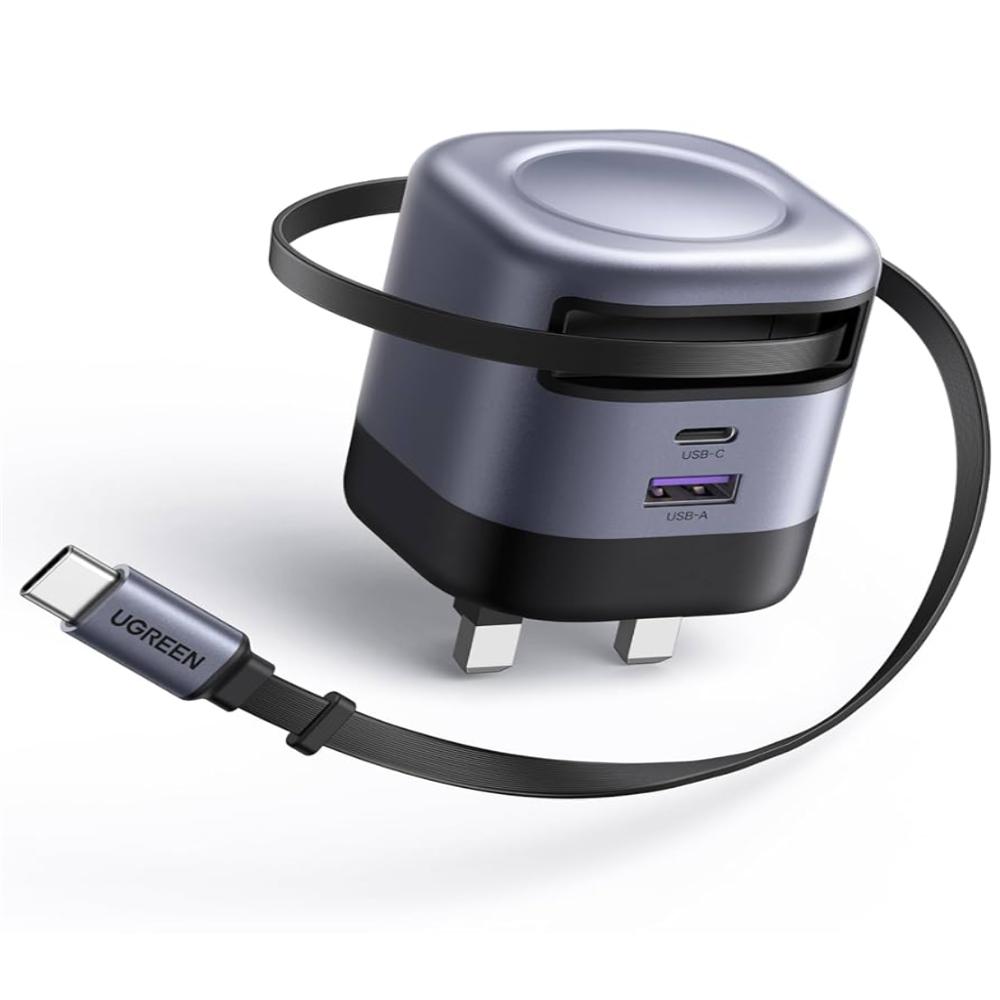 Cargador 45W Retráctil Tipo C Gris Titanio Ugreen 45865 img #2