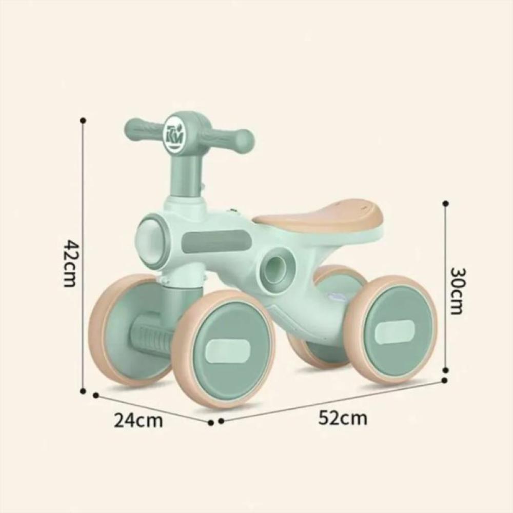 Triciclo De Cuatro Ruedas Para Niños Premium Verde img #2