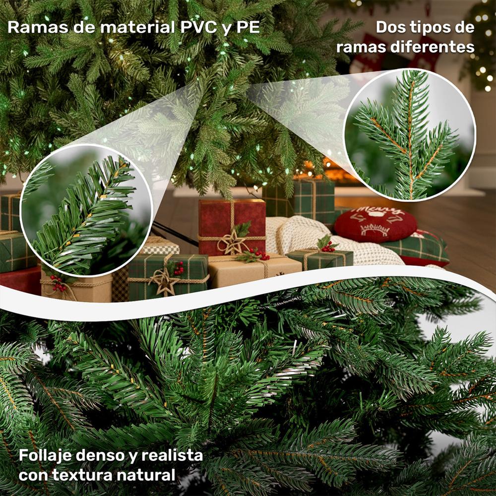 Arbol De Navidad Realista 1.90M 860 Ramas Verde Premium img #3