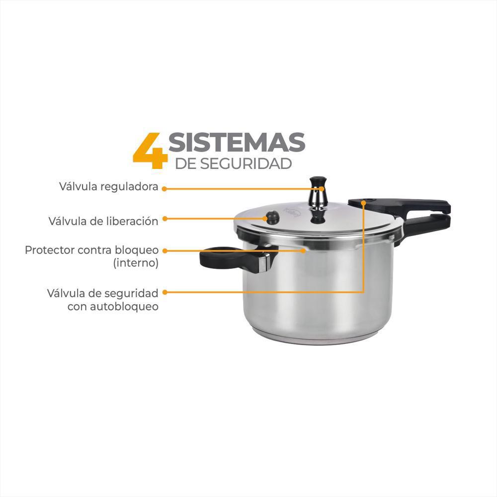 Olla A Presion En Acero Inoxidable Kalley 7 Litros img #5