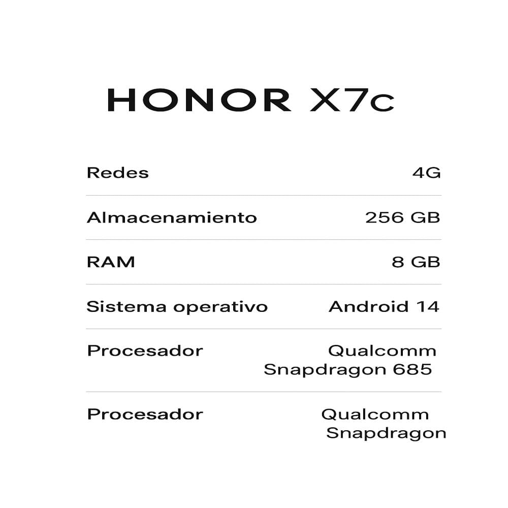 Celular Honor X7c 4G 256Gb 8Ram Blanco + Aud Lamborghini Huracan 200 img #5