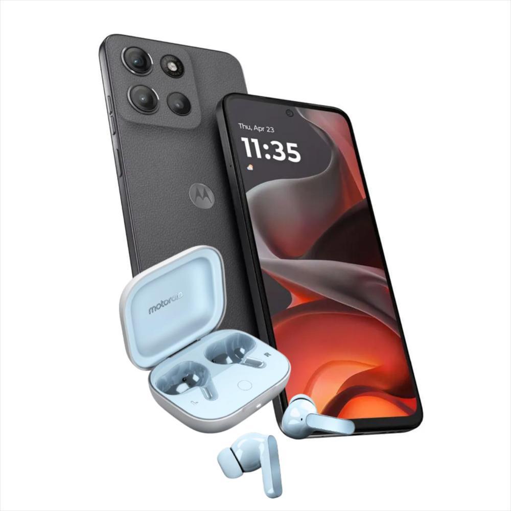 Celular Motorola G15 4G 256Gb 4Ram Gris + Moto Buds Celeste