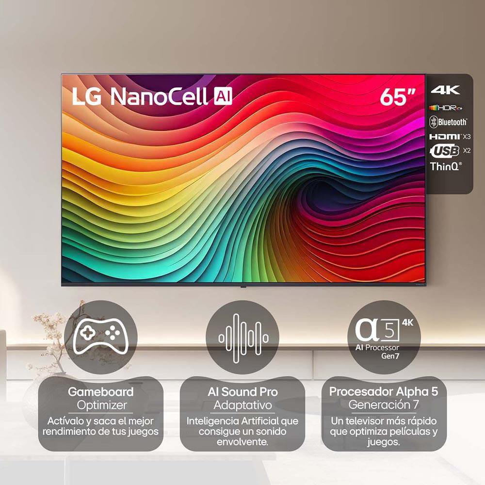 Televisor LG 65 pulgadas NanoCell Uhd4K Smart TV 65NANO80TSA img #4