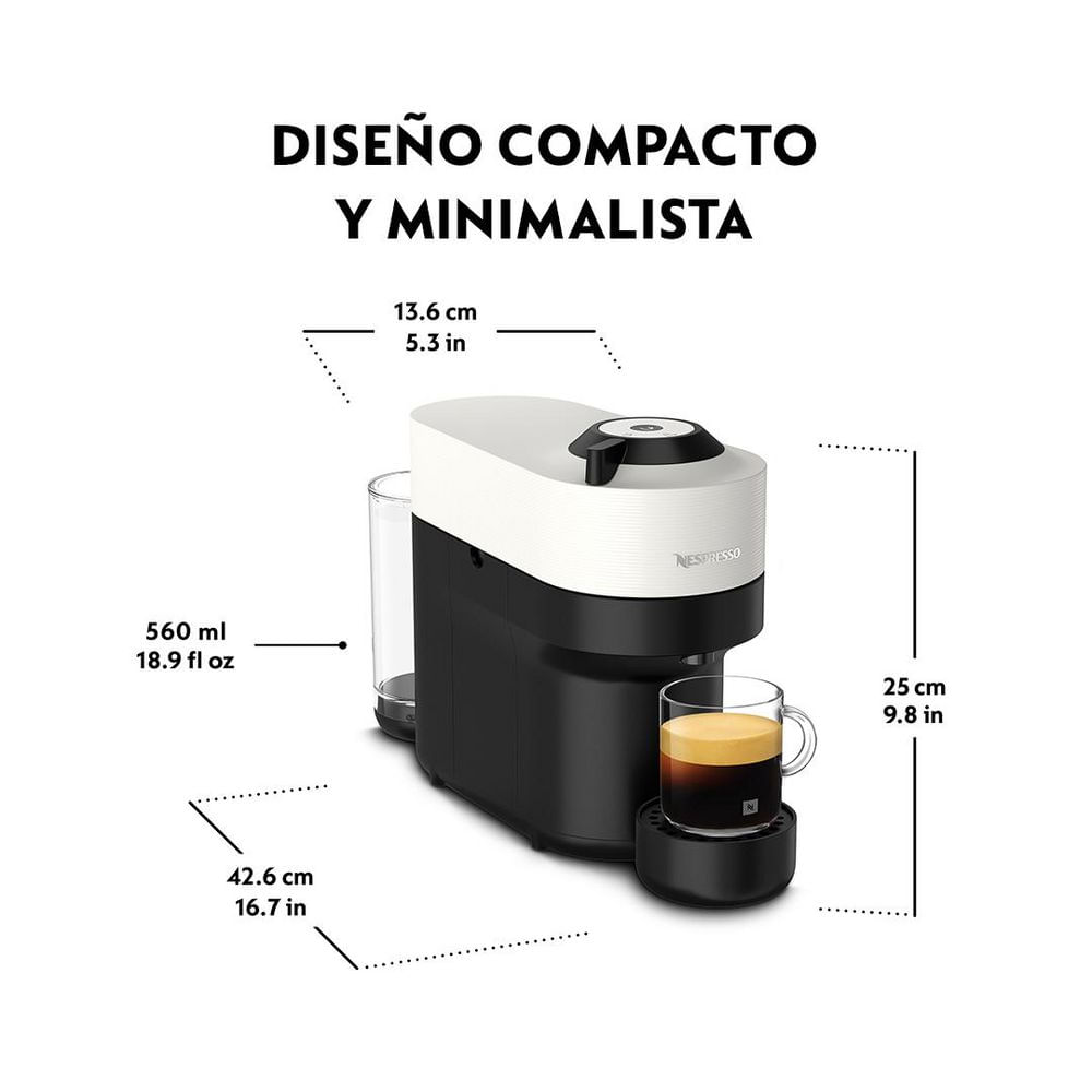 Cafetera NESPRESSO Minimalista, colorida y versátil  Blanco Vertuo POP img #2
