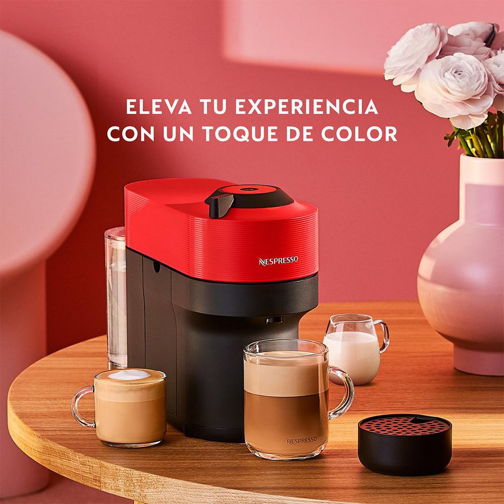 Cafetera NESPRESSO Minimalista, colorida y versátil  Rojo Vertuo POP img #4