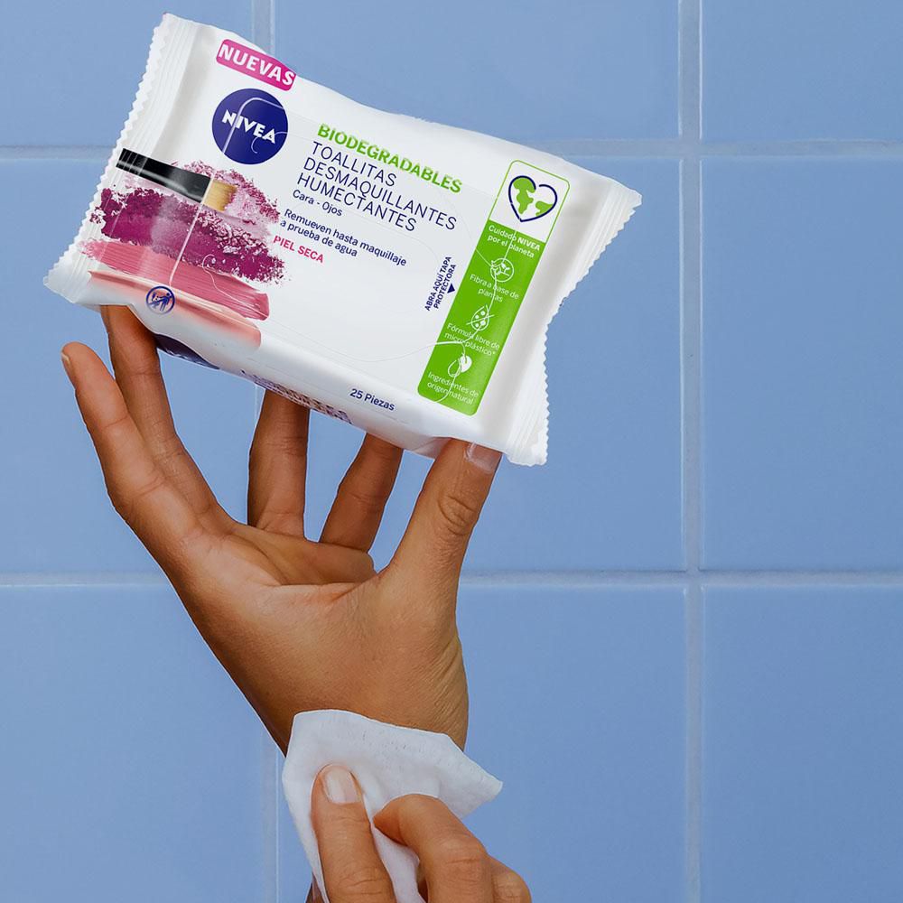 Toallitas desmaquillantes NIVEA 3 en 1 piel seca (25  und) img #4