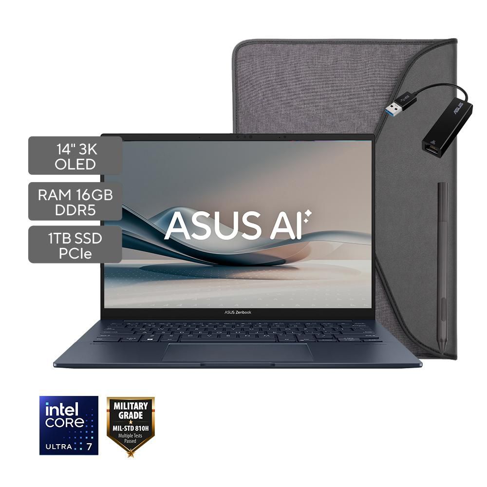 Portatil ASUS Zenbook 14 OLED Intel Core Ultra 7 255H RAM 16 GB 1 TB SSD UX3405CAPZ332W img #2