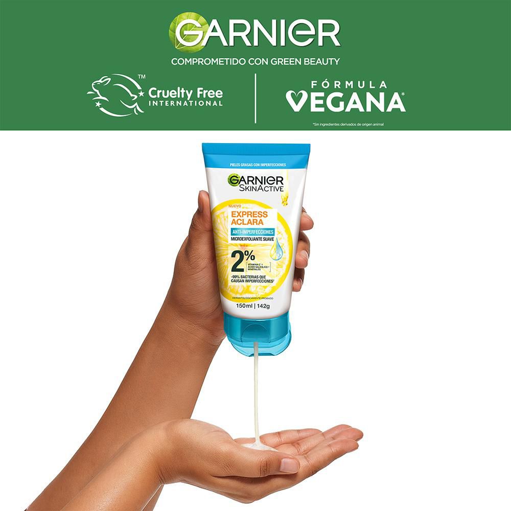 Limpiador facial GARNIER SKIN ACTIVE express aclara antiimperfecciones (150  ml) img #5