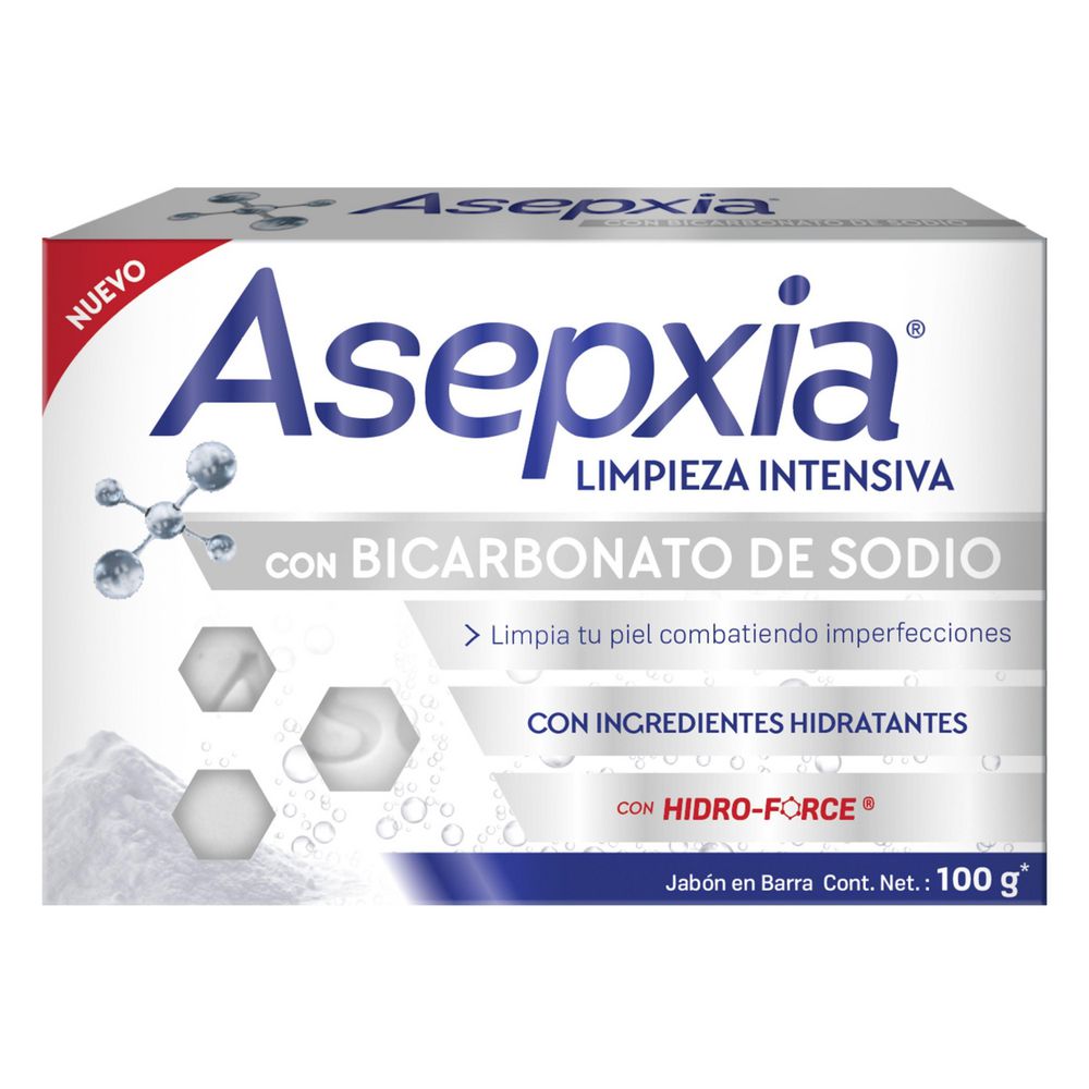 Jabón facial ASEPXIA con bicarbonato (100  gr)