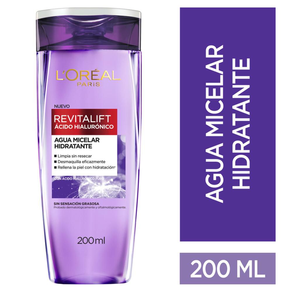 Agua micelar LOREAL PARIS con ácido hialurónico (200  ml) img #1