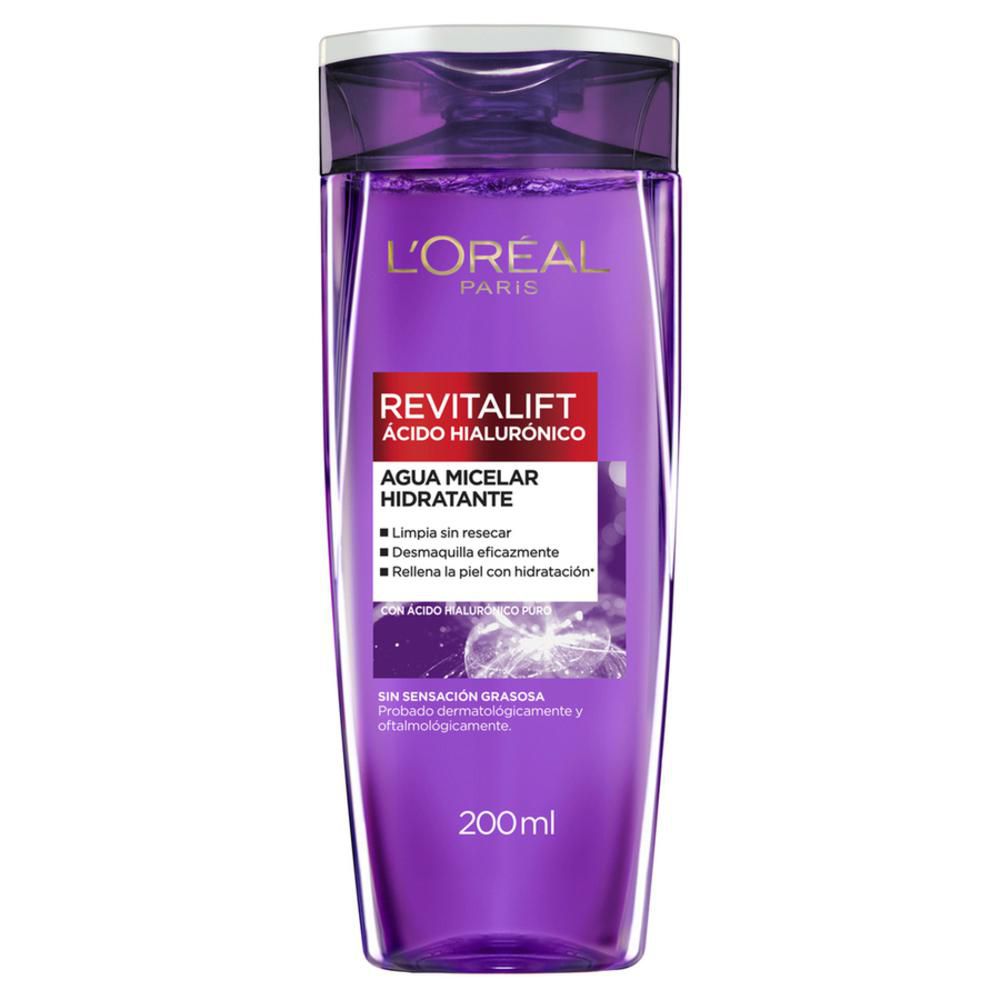 Agua micelar LOREAL PARIS con ácido hialurónico (200  ml) img #2