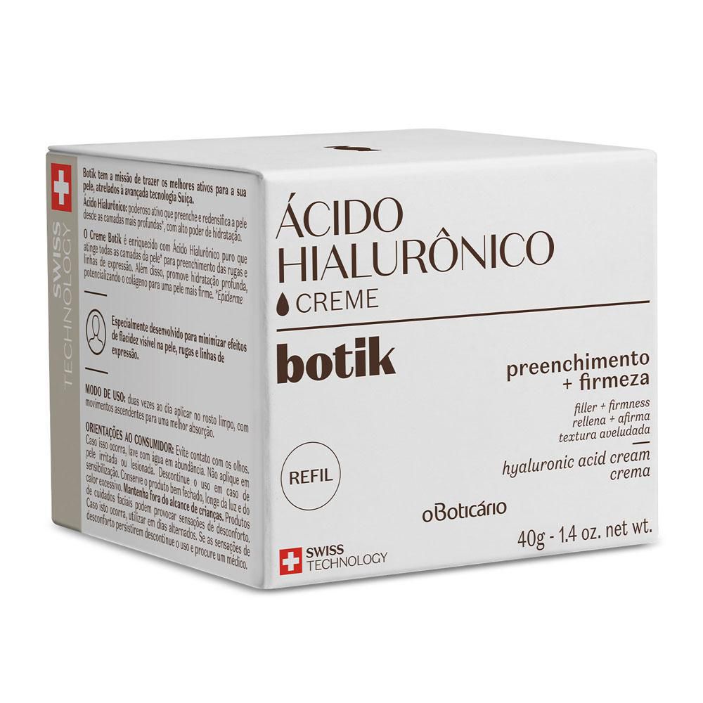 Crema facial O BOTICARIO con ácido hialurónico (40  gr)