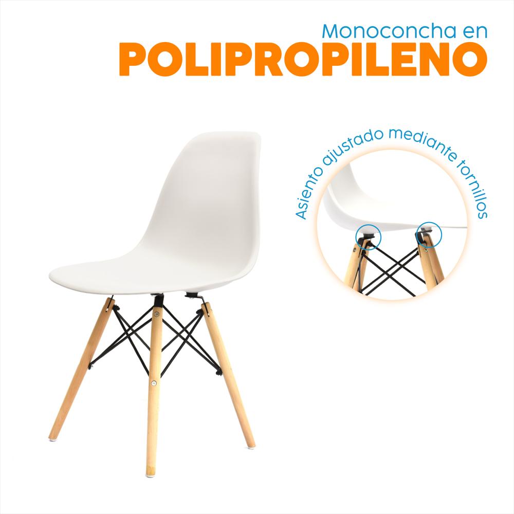 Juego De Comedor Milano Blanco 4 Puestos img #2