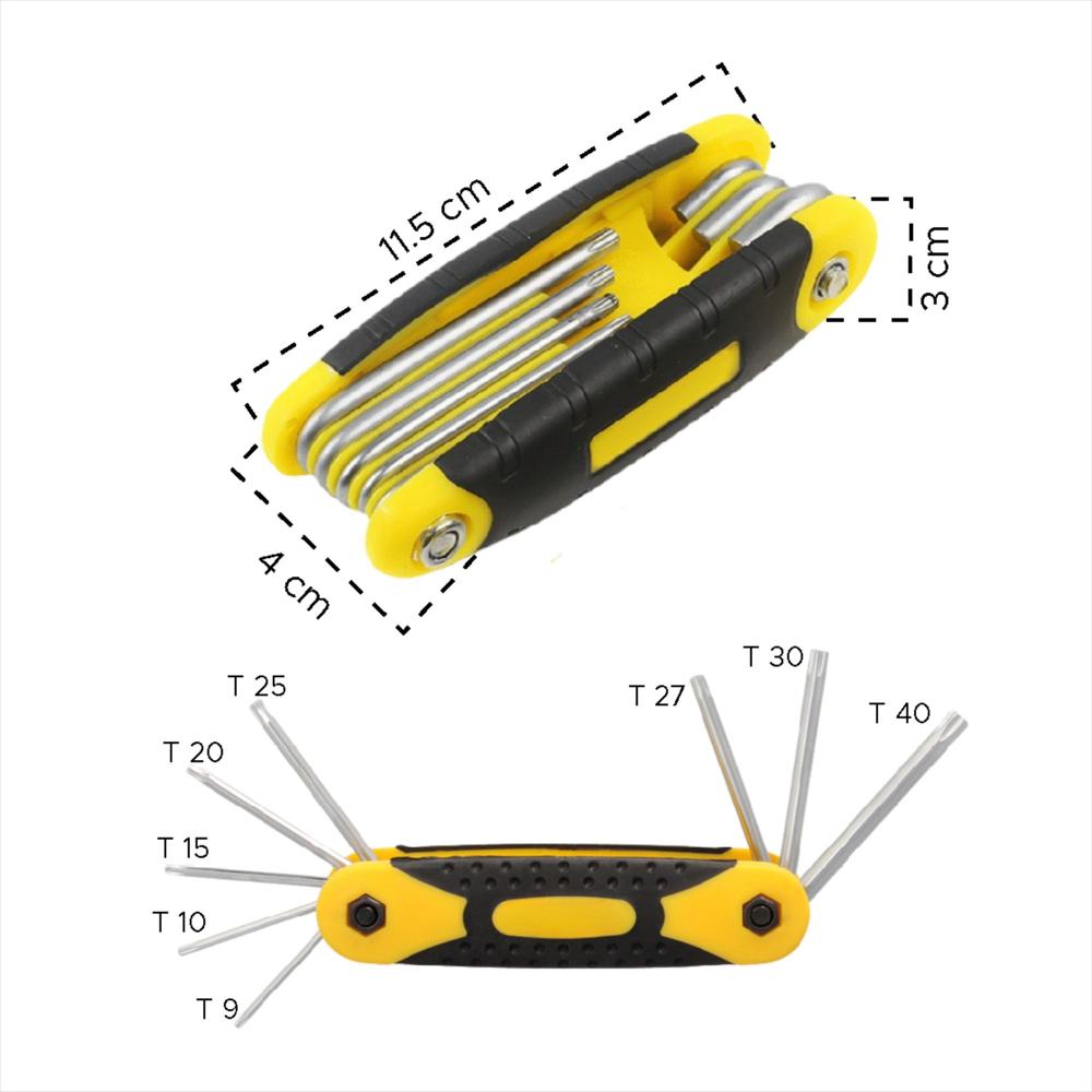 Juego De 8 Llaves Hexagonales Torx Tipo Navaja img #5