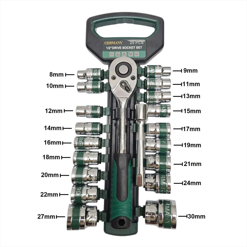 Juego De Copas Y Ratchet 20 Piezas 1/2 Germany Xr 20 img #1