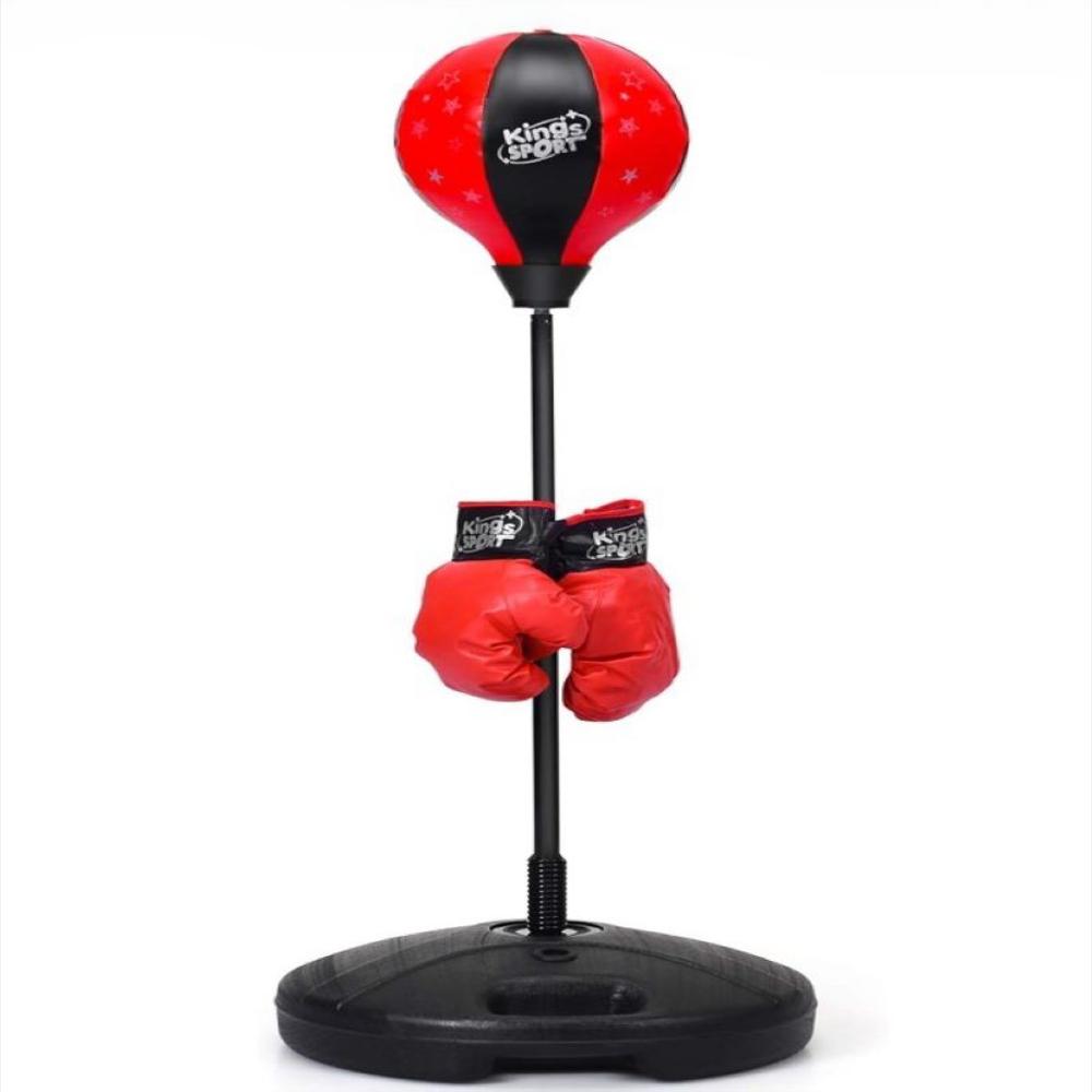 Set De Boxeo Altura Ajustable Con Guantes Para Niños img #1