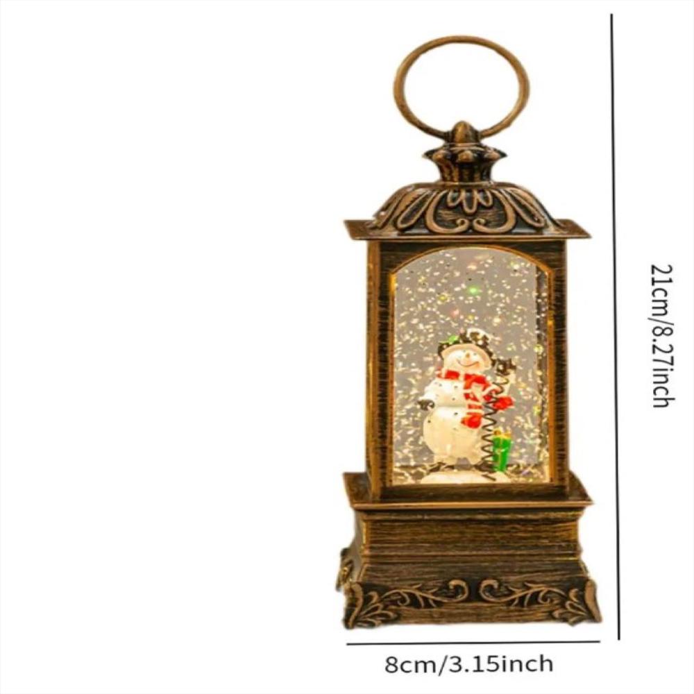 Farol Navideño Diseño Muñeco De Nieve Luz Y Sonido img #3