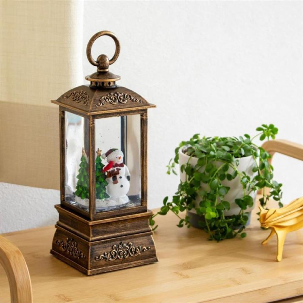 Farol Navideño Diseño Muñeco De Nieve Luz Y Sonido img #4