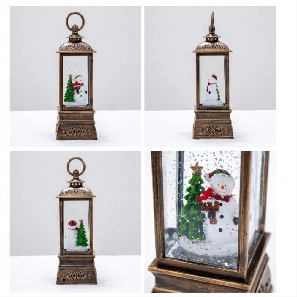Farol Navideño Diseño Muñeco De Nieve Luz Y Sonido img #5