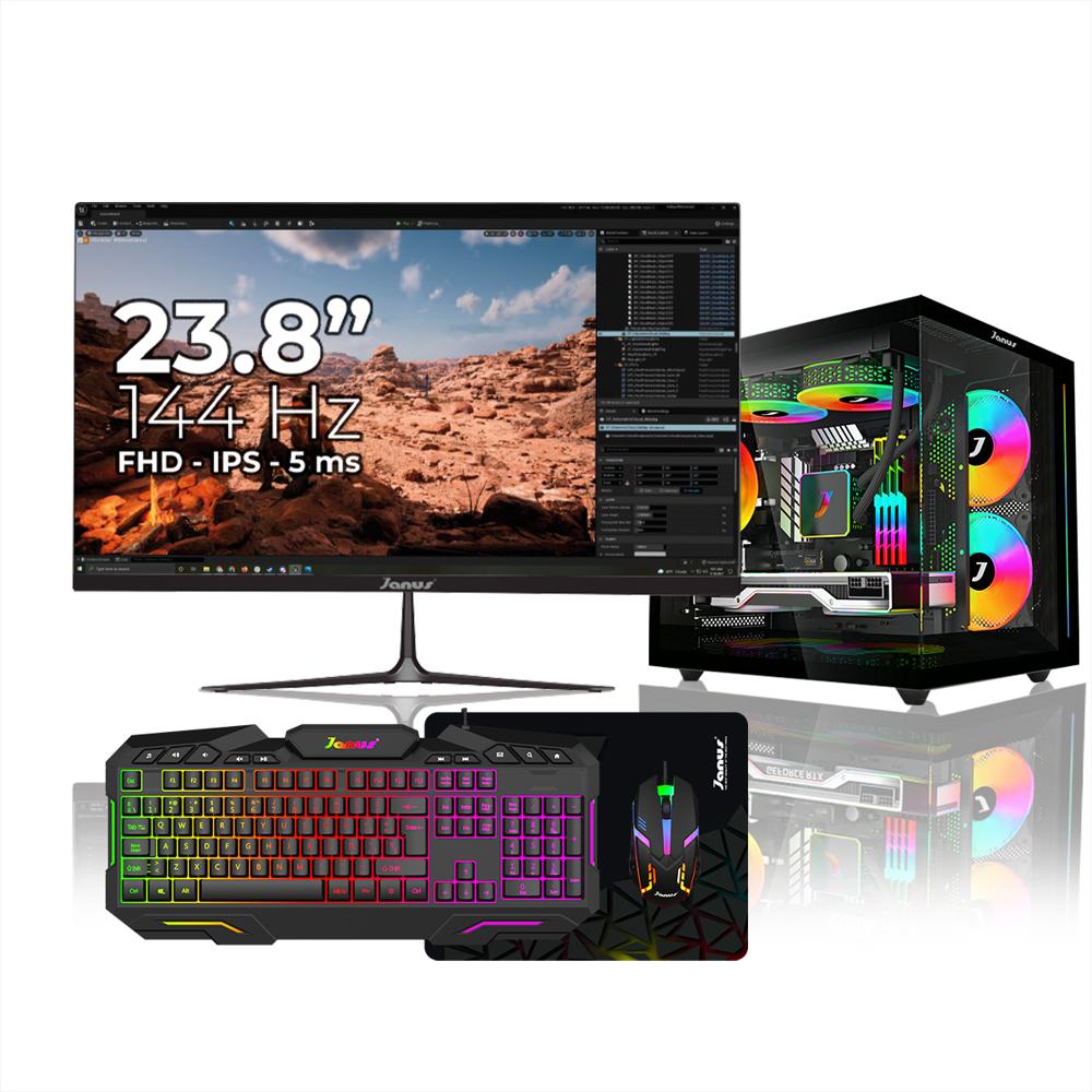 Computador Gamer Amd Ryzen 7 5700G | 16Gb Ram | 512Gb Ssd | 400W | Monitor 24 Pulgadas 121810