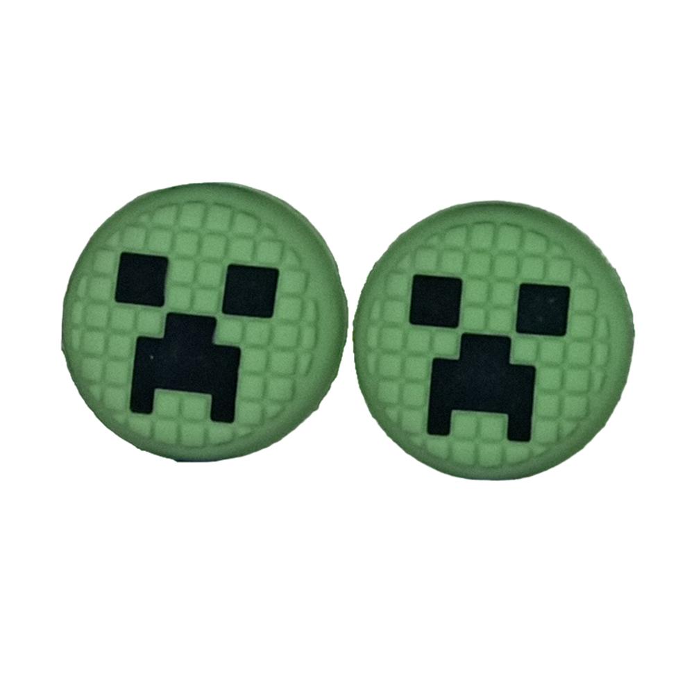 1 Par Grips Protector Joystick Análogo Consola Diseño Minecraft img #1