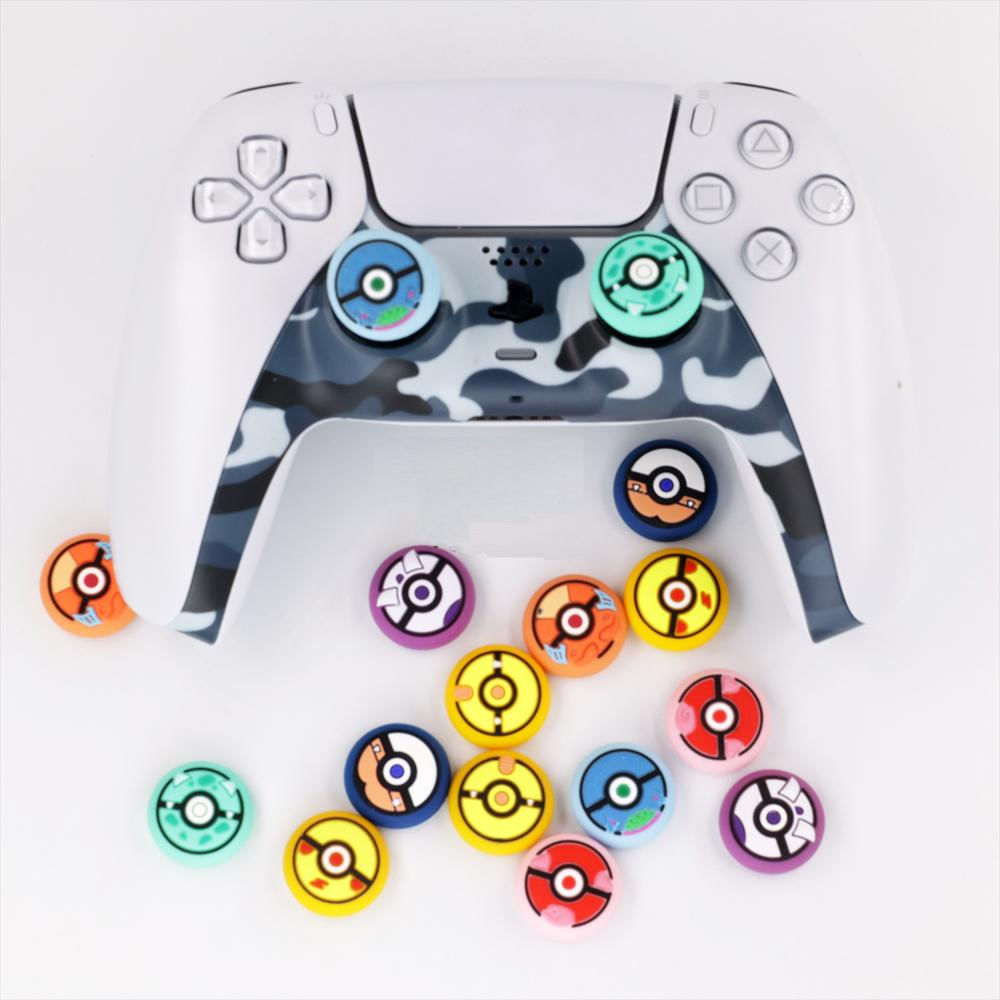 1 Par Grips Protector Joystick Análogo Consola Diseño Pokemon Bola 9 img #3