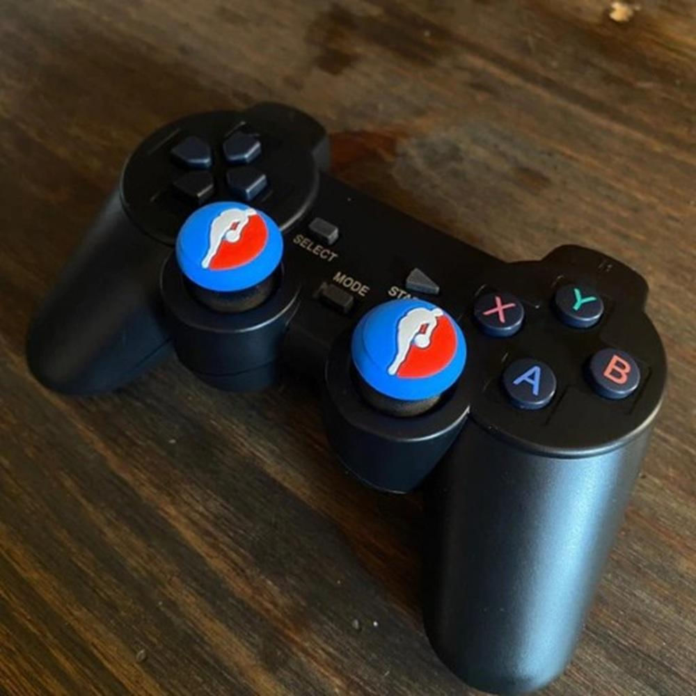 1 Par Grips Protector Joystick Análogo Consola Diseño Nba img #1