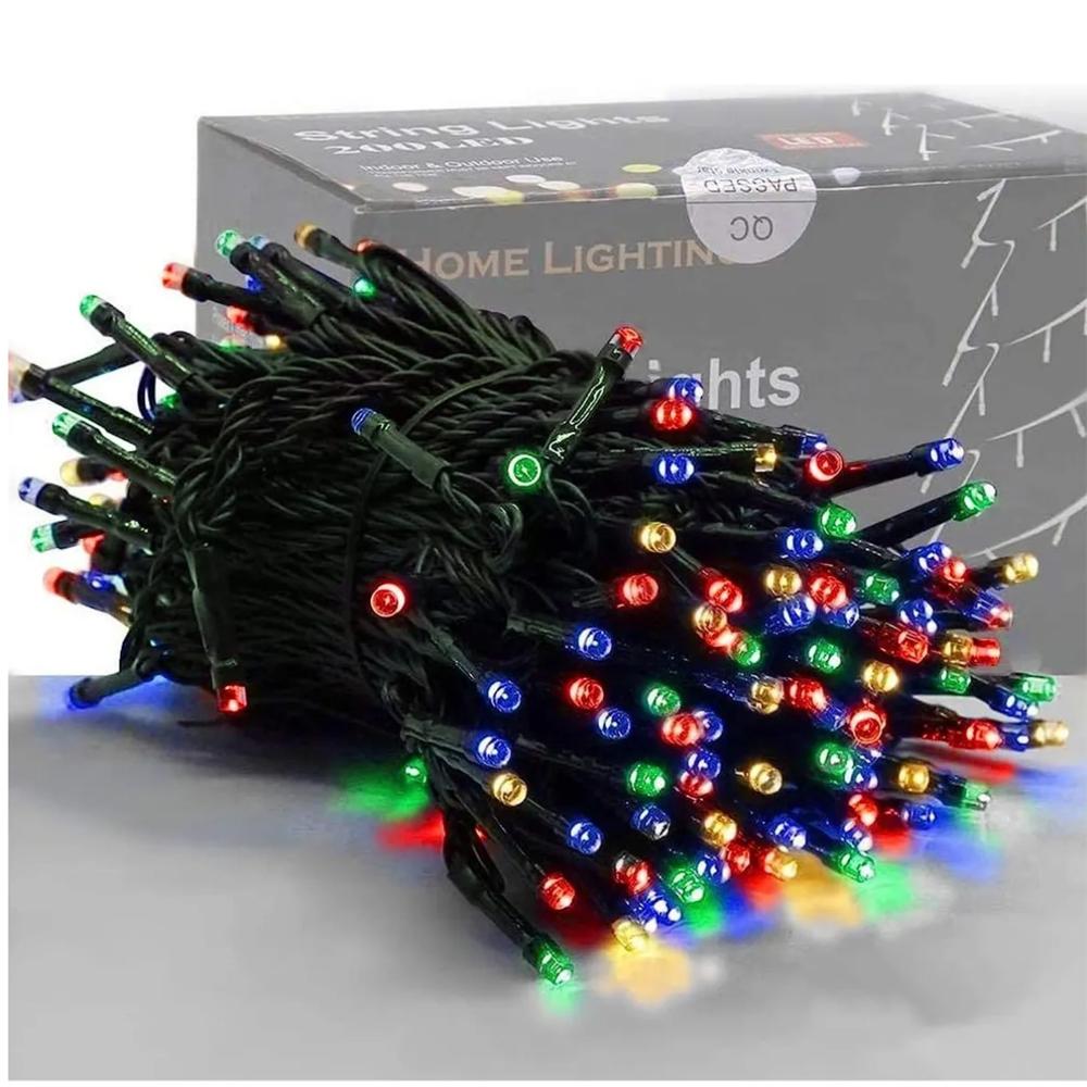 Luz Lineal 100 Metros 1000 Luces Luz Multicolor Cable Verde Decoración Navidad img #1