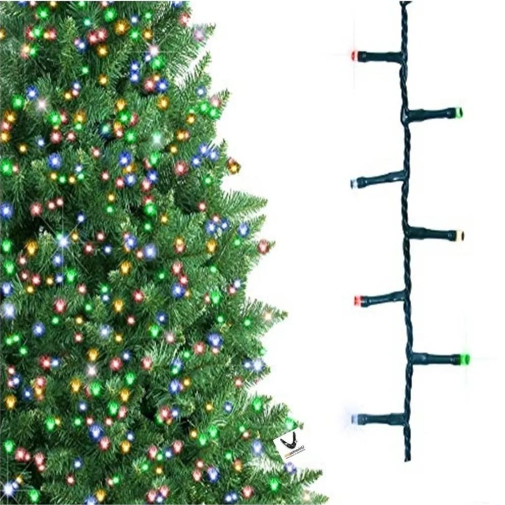 Luz Lineal 100 Metros 1000 Luces Luz Multicolor Cable Verde Decoración Navidad img #2