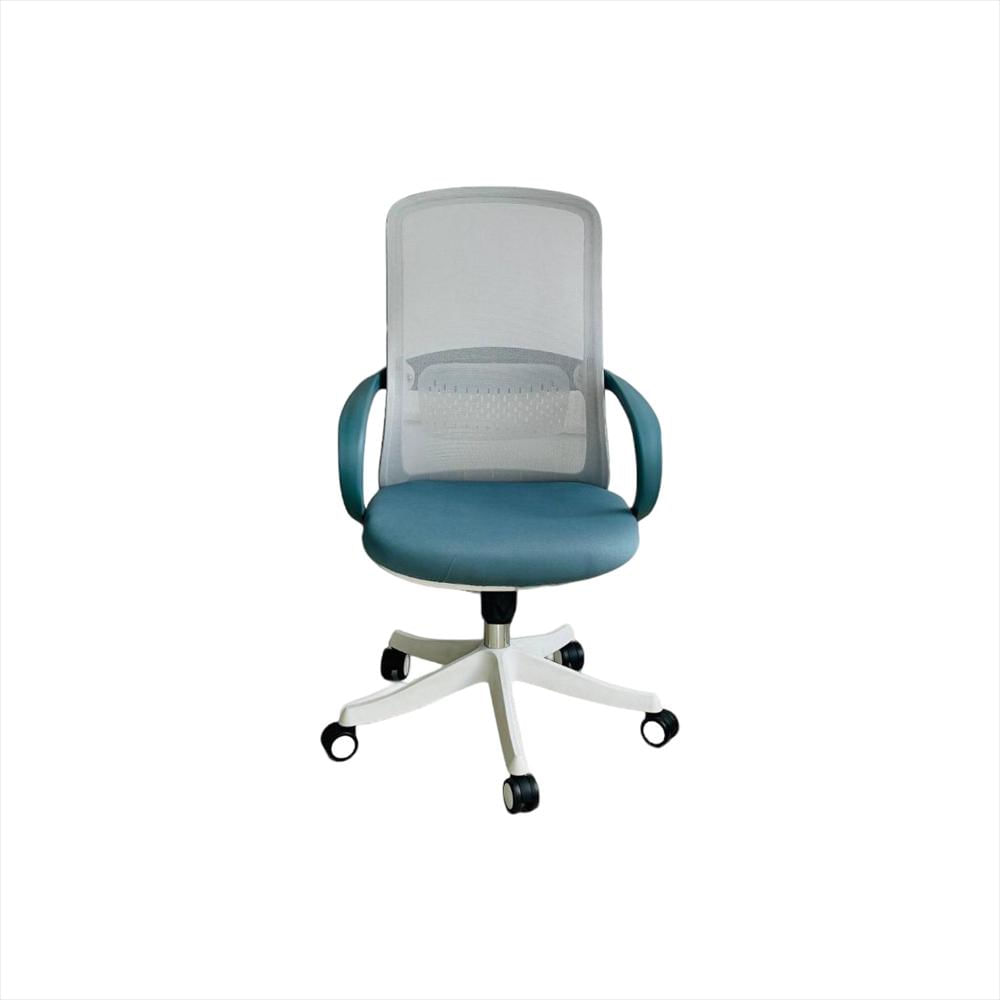 Silla Ejecutiva Ergonomica 108A, Color Azul + Blanco img #1