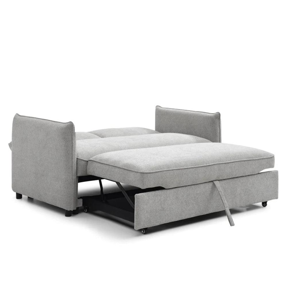 Sofá Cama 3 Puestos Extensible Tipo Carro En Microfibra Crudo img #2