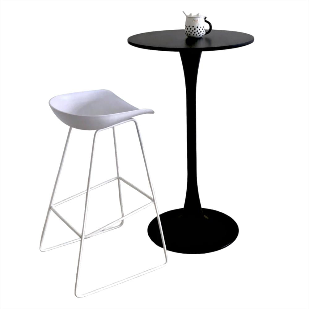 Mesa Coctelera Redonda Tulip Negra img #1