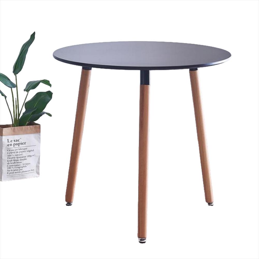 Mesa Redonda Eames 3 Patas 80 Cm Negra img #3